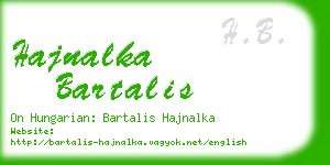 hajnalka bartalis business card